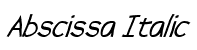 Abscissa italic