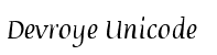 Devroye unicode